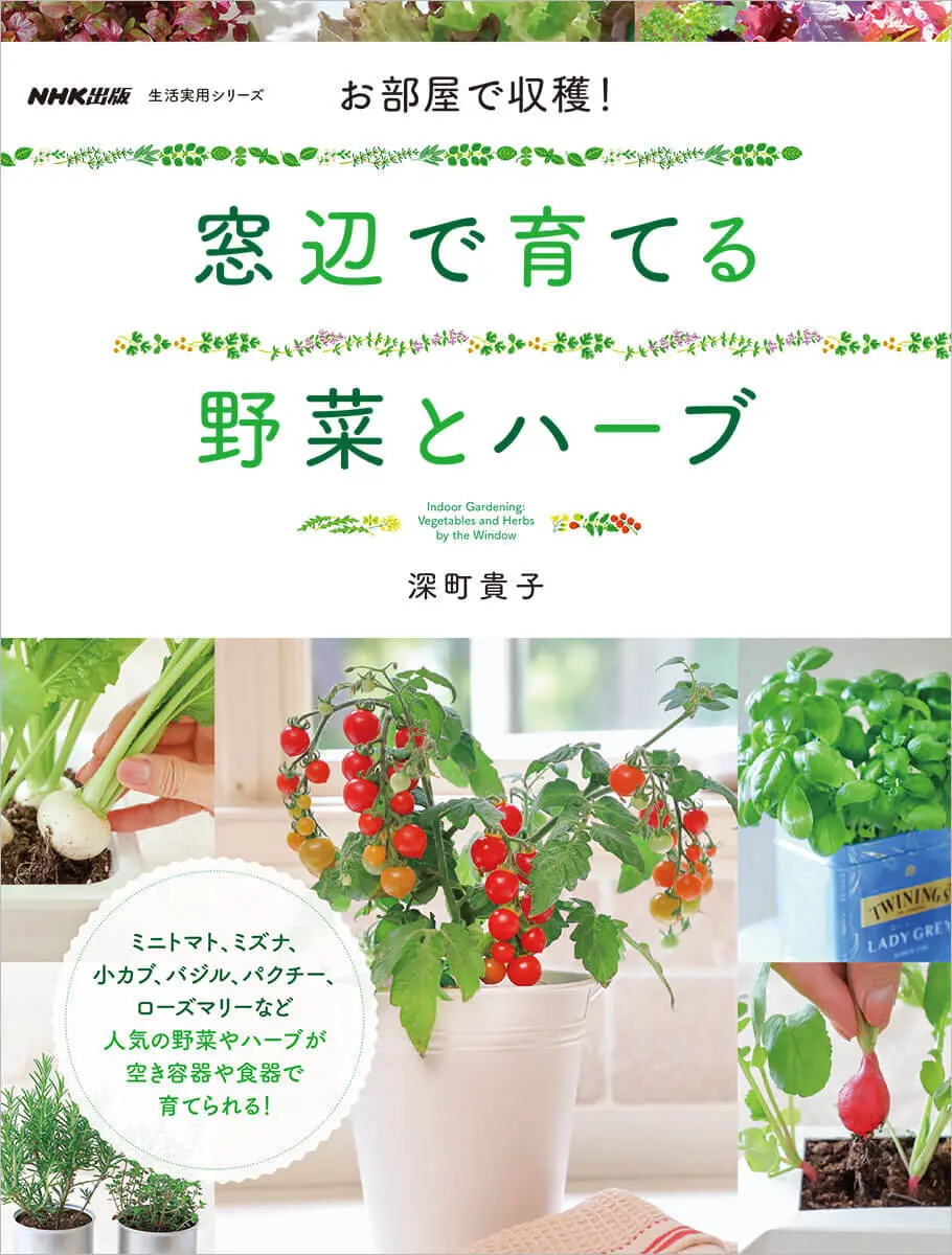 お部屋で収穫！ 窓辺で育てる野菜とハーブ』庭やベランダが無くても